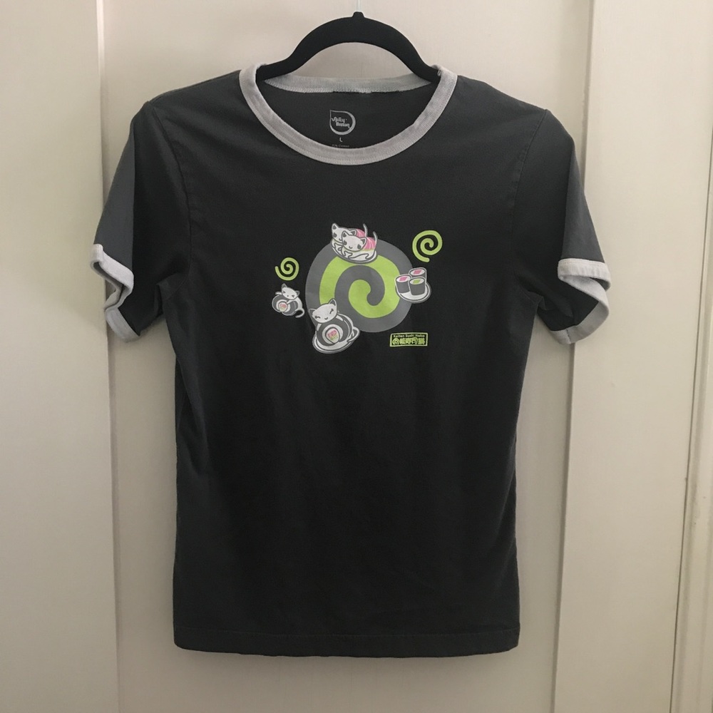 Collectible Spicy Brown Sushi Cat Ringer T-Shirt